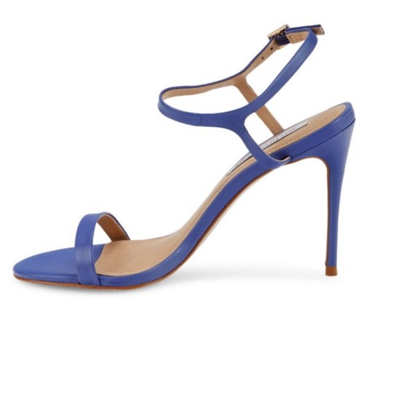 Saks Fifth Avenue Very Peri Purple Leather Stiletto Heel Size 8 | Preowned - Picture 7 of 8